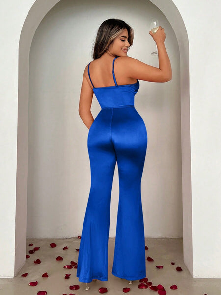 Date Night 3d flower jumpsuit