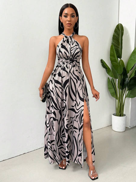 Visions split hem dress