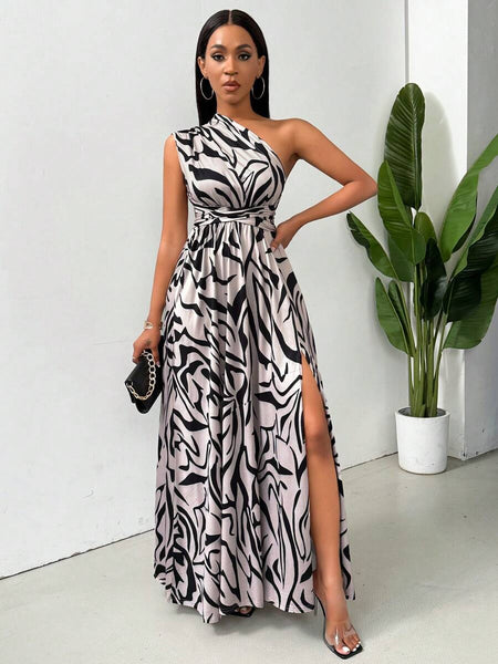 Visions split hem dress