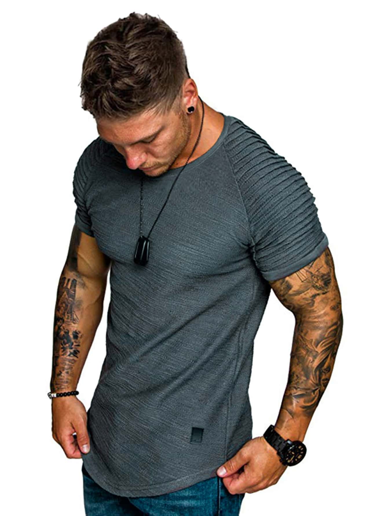 Phases ruched sleeve casual tee