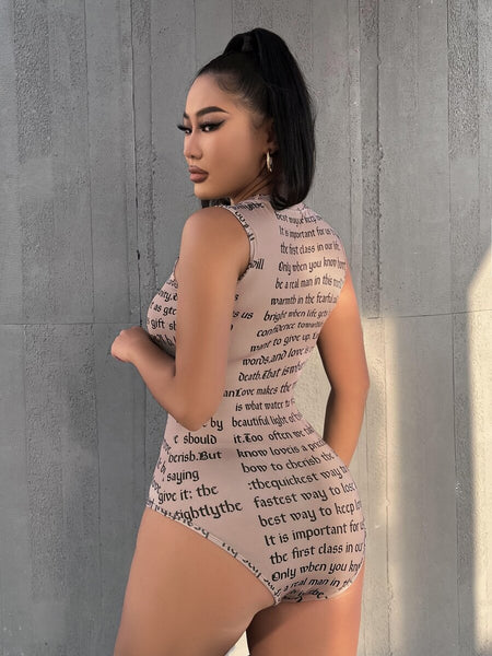 Silent Words tank bodysuit