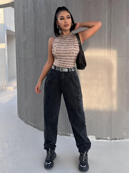 Silent Words tank bodysuit