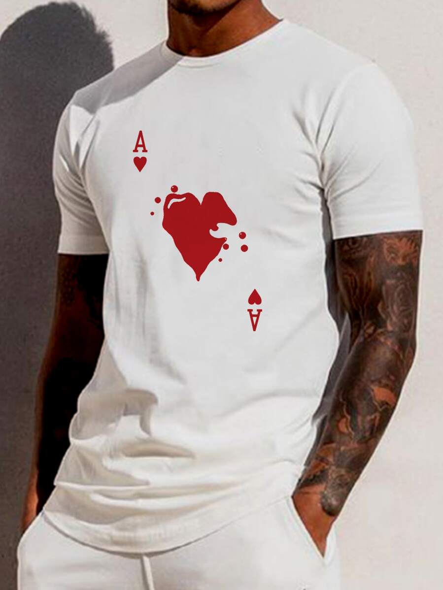 Ace of Hearts print tee