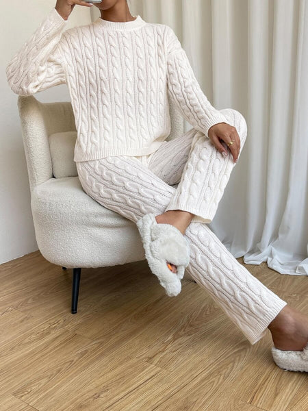 Tingles cable knit sweater set