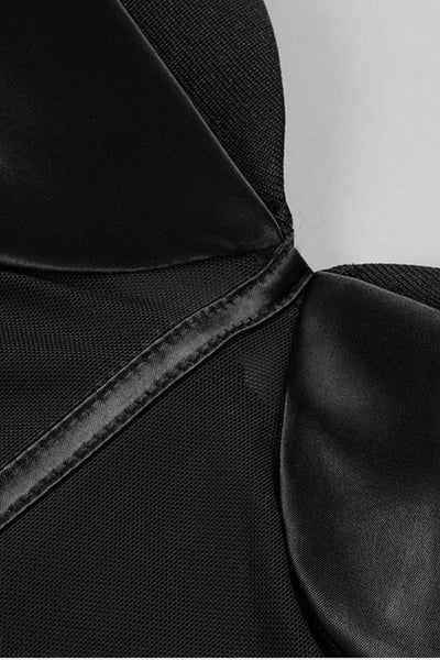 Strapless Spliced Mesh Teddy - What's Your Chic