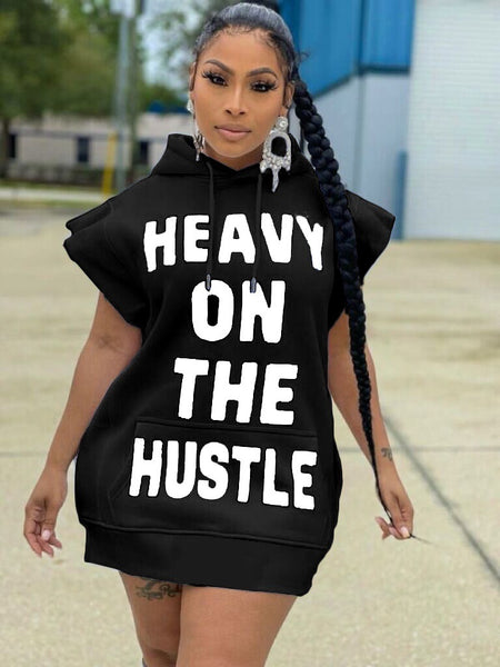 Heavy on the Hustle casual hoodie dress
