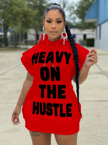 Heavy on the Hustle casual hoodie dress
