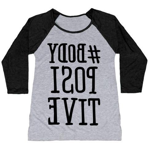 #Body Positive mirror baseball tee