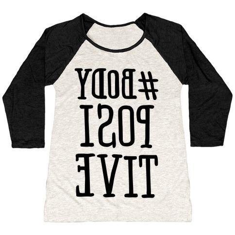 #Body Positive mirror baseball tee