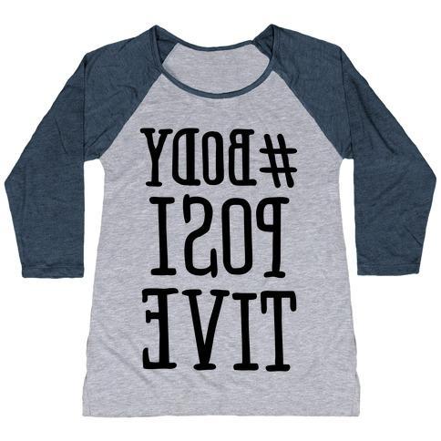 #Body Positive mirror baseball tee