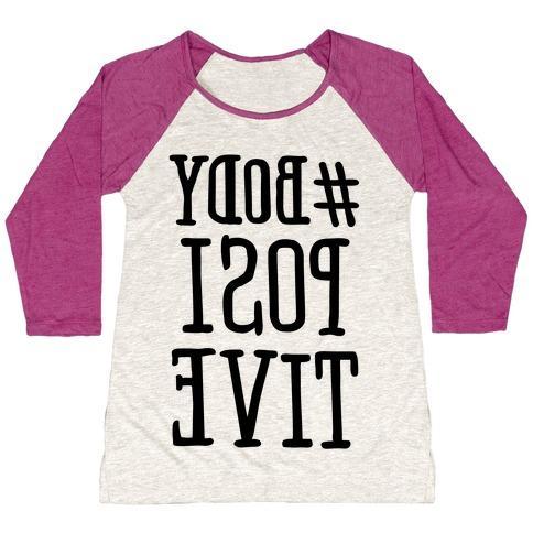#Body Positive mirror baseball tee