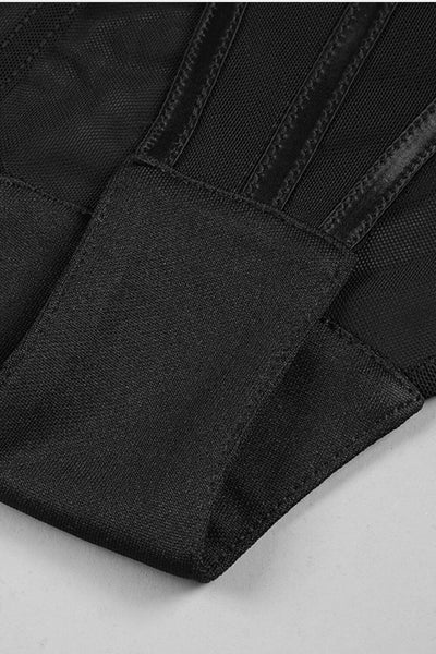 Strapless Spliced Mesh Teddy - What's Your Chic